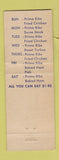 Matchbook Cover - Marmac's Chuck Wagon Lynwood CA BLACK #1 WEAR