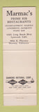 Matchbook Cover - Marmac's Restaurant Downey Lynwood CA RED #2