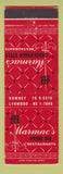 Matchbook Cover - Marmac's Prime Rib Restaurant Downey Lynwood CA #3 RED
