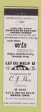 Matchbook Cover - CJ Hess Optician Akron OH