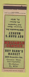 Matchbook Cover - Roy Hahn's Market Grocery ST Louis MO