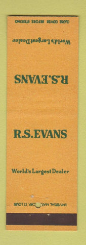 Matchbook Cover - RS Evans Dealer
