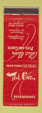 Matchbook Cover - Ted Owns Restaurants Westwood Balboa Island CA WEAR