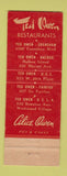 Matchbook Cover - Ted Owns Restaurants Westwood Balboa Island CA WEAR