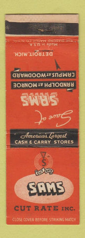 Matchbook Cover - Sams Cut Rate Drug Detroit MI