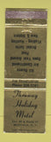 Matchbook Cover - Thruway Holiday Motel Westfield NY