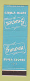 Matchbook Cover - Suncrest Super Stores