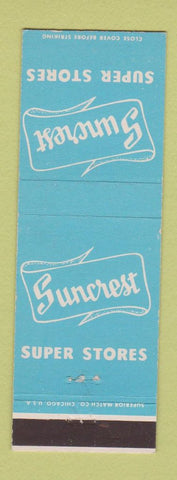 Matchbook Cover - Suncrest Super Stores