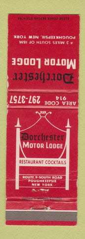 Matchbook Cover - Dorchester Motor Lodge Poughkeepsie NY WEAR
