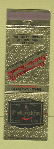 Matchbook Cover - Candlewyck Inn Green Lane PA