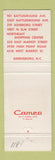 Matchbook Cover - Columbia Laundry Santione Greensboro NC