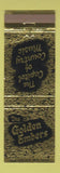 Matchbook Cover - The Golden Embers Restaurant Rialto CA