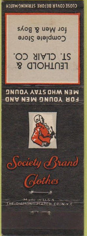 Matchbook Cover - Leuthold  and  St Clair Co Owatonna MN men's clothes