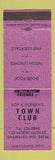 Matchbook Cover - Town Club Shawano WI