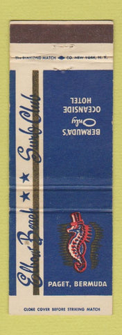 Matchbook Cover - Elbow Beach Surf Club Paget Bermuda seahorse