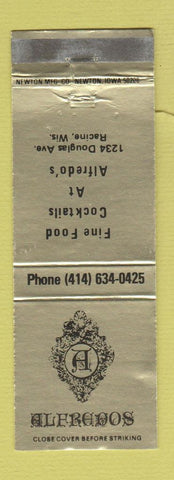 Matchbook Cover - Alfredos Restaurant Racine WI