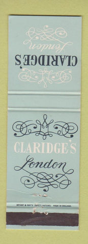 Matchbook Cover - Claridge's London UK England WEAR