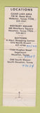 Matchbook Cover - Village Inn Pizza Webster Houston TX
