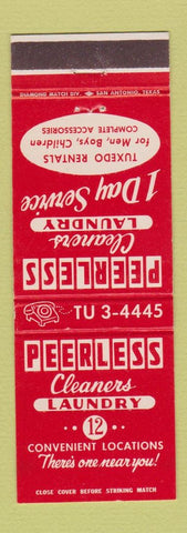 Matchbook Cover - Peerless Cleaners Laundry WEAR