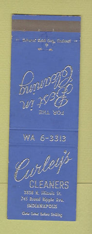 Matchbook Cover - Curley's Cleaners Indianapolis IN