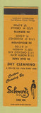 Matchbook Cover - Schwartz Dry Cleaners Berwyn Oak Park Broadview IL