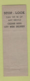 Matchbook Cover - City Heights Cleaners Cleveland? OH