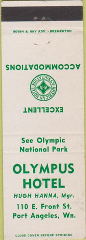 Matchbook Cover - Olympus Hotel Port Angeles WA