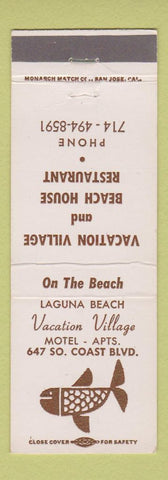 Matchbook Cover - Vacation Village Lguna Beach CA