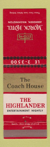 Matchbook Cover - Morck Hotel Aberdeen WA