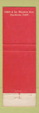 Matchbook Cover - Normandie Club Gardena CA poker cards