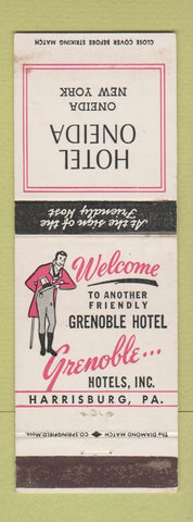 Matchbook Cover - Hotel Oneida NY Grenoble WEAR