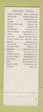 Matchbook Cover - Hotel Oneida NY Grenoble WEAR