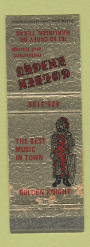 Matchbook Cover - Golden Knight Restaurant Harlingen TX