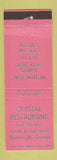 Matchbook Cover - Crystal Restaurant Thomasville GA