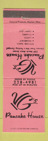 Matchbook Cover - VG's Pancake House Dayton OH