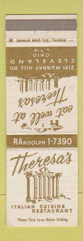 Matchbook Cover - Therea's Italian Restaurant Cleveland OH
