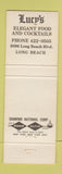 Matchbook Cover - Lucy's Restaurant Long Beach CA