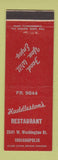 Matchbook Cover - Huddleston's Restaurant Indianapolis IN