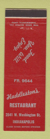 Matchbook Cover - Huddleston's Restaurant Indianapolis IN