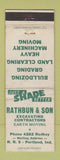 Matchbook Cover - Rathbun & Son Excavating Portalnd IN WEAR