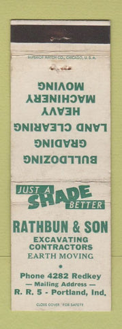 Matchbook Cover - Rathbun & Son Excavating Portalnd IN WEAR