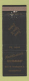 Matchbook Cover - Huddleston's Restaurant Indianapolis IN