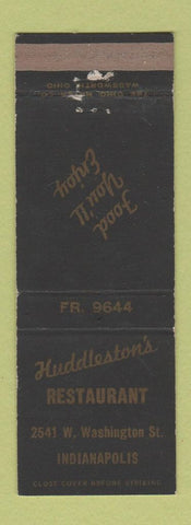 Matchbook Cover - Huddleston's Restaurant Indianapolis IN