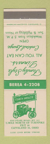 Matchbook Cover - Coach House Cleveland OH