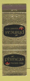Matchbook Cover - Phineas Prime Rib Rocksville MD