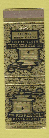 Matchbook Cover - The Pepper Mill Restaurant Seattle WA