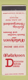 Matchbook Cover - Mollekroen Danish Restaurant Solvang CA WEAR