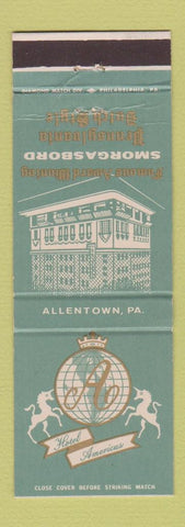 Matchbook Cover - Hotel Americus Allentown PA
