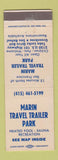 Matchbook Cover - Marin Travel Trailer Park CA