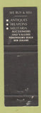 Matchbook Cover - Kapiti Antiques Paraparumu Beach New Zealand
